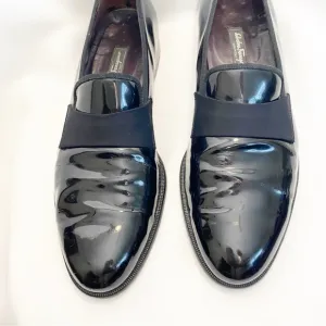 Made in Italy Black Dress Shoes Salvatore Ferragamo 13B-Narrow Width
