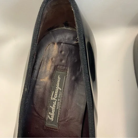 Made in Italy Black Dress Shoes Salvatore Ferragamo 13B-Narrow Width