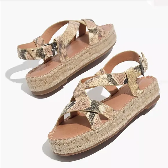 Madewell ‘ Malia’ Leather Espadrilles Sandals