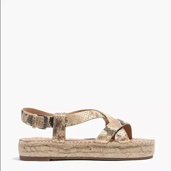 Madewell ‘ Malia’ Leather Espadrilles Sandals
