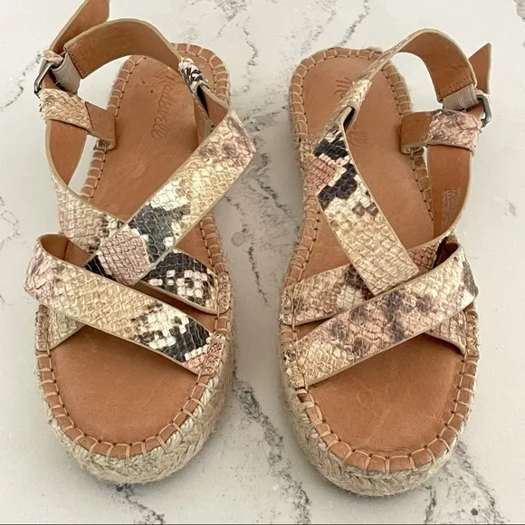Madewell ‘ Malia’ Leather Espadrilles Sandals