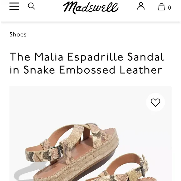 Madewell ‘ Malia’ Leather Espadrilles Sandals