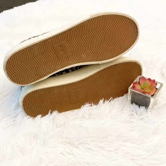 MADEWELL Spot Mix Real Fur High Top Sneakers shoes animal women size 7.5