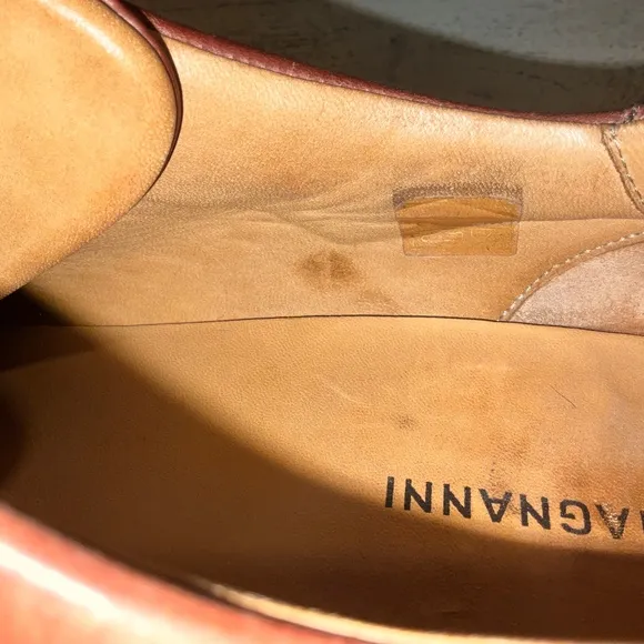 MAGNANNI Chaz Brown Cognac Leather Sneaker Size 12 M 19816 Made in Portugal