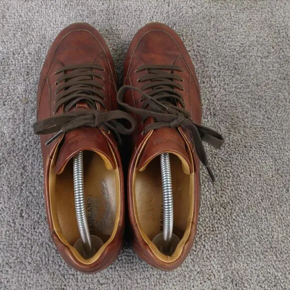 Magnanni Chaz Mens Size 10 Shoes Brown Leather Sneakers 19816 Portugal Lace Up