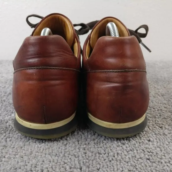 Magnanni Chaz Mens Size 10 Shoes Brown Leather Sneakers 19816 Portugal Lace Up