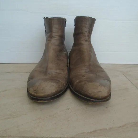 Magnanni Zip Sided Boots Mens Size 15 Brown