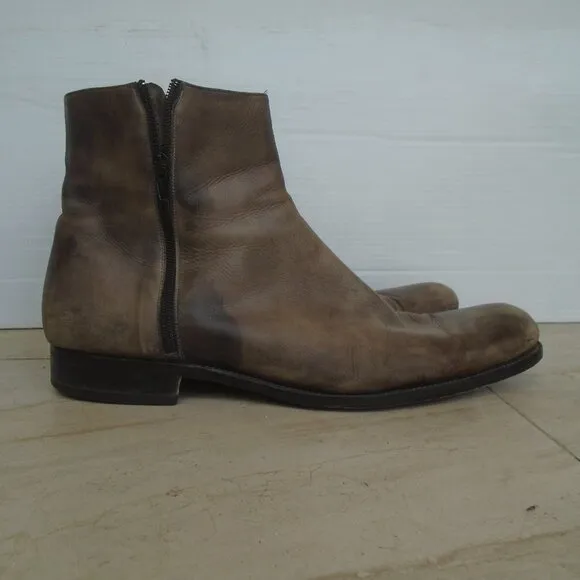 Magnanni Zip Sided Boots Mens Size 15 Brown