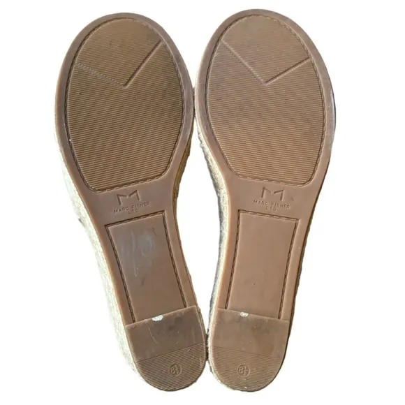 Marc Fisher MLALIDAS Leather Sandals Size 8.5 Open Toe Wedge with Ankle Strap
