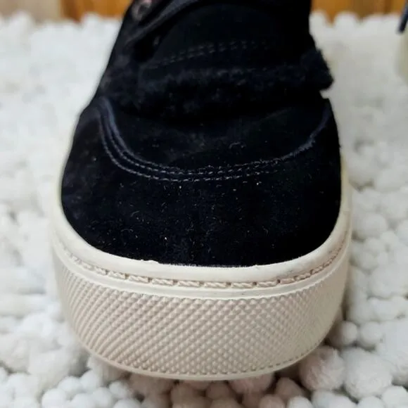 MARC FISHER SANA FAUX SHEARLING HIGH TOP SNEAKERS SIZE 7