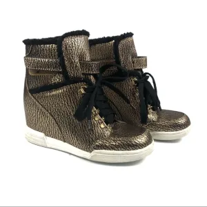 Marc Jacobs Gold Black Wedge Sneakers Size EU 35