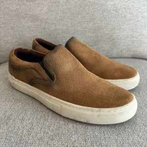 Marc Joseph New York Men’s Slip On Shoes Fashion Sneakers Cognac Suede Size 10