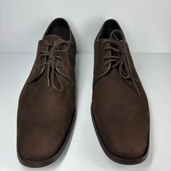 Marc Joseph Shoes Mens 10 Suede Leather Luxury Lace Up Career Office Business