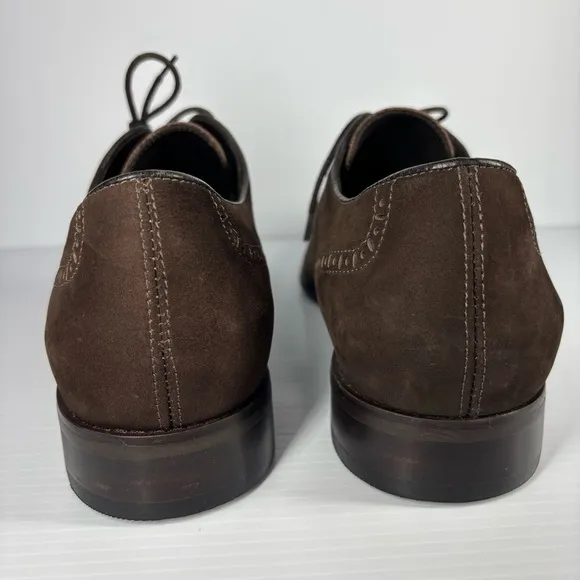 Marc Joseph Shoes Mens 10 Suede Leather Luxury Lace Up Career Office Business