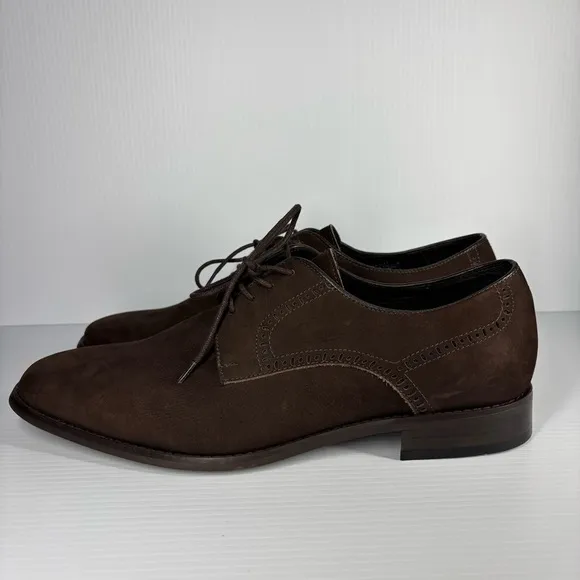 Marc Joseph Shoes Mens 10 Suede Leather Luxury Lace Up Career Office Business