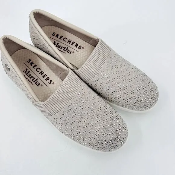 Martha Stewart x Skechers Collab Pier Lite Reflection Wedge Knit Shoe Size 6.5