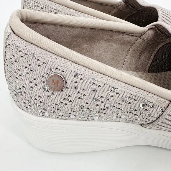 Martha Stewart x Skechers Collab Pier Lite Reflection Wedge Knit Shoe Size 6.5