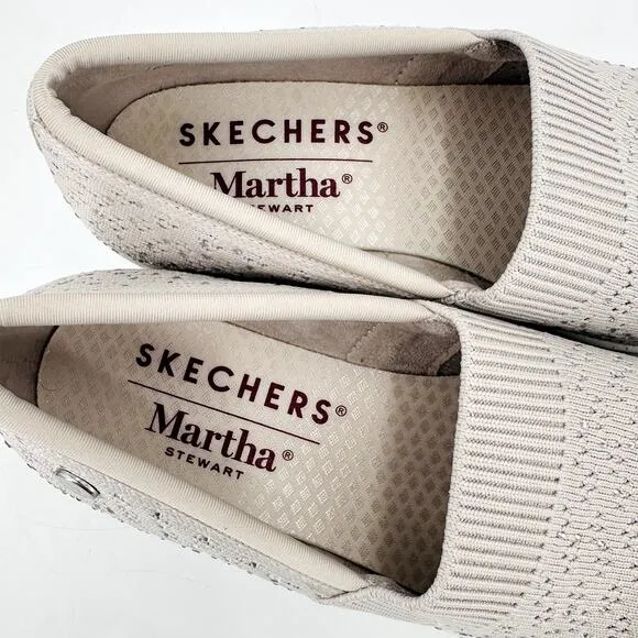 Martha Stewart x Skechers Collab Pier Lite Reflection Wedge Knit Shoe Size 6.5