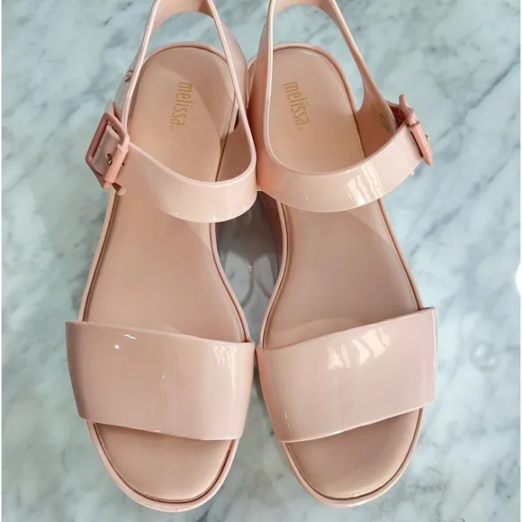 Melissa Light Pink Mar Jelly Platform Sandals Sz 7