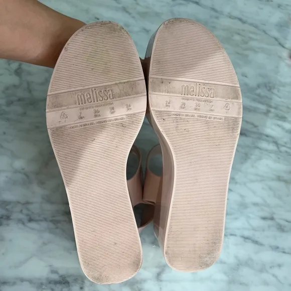 Melissa Light Pink Mar Jelly Platform Sandals Sz 7