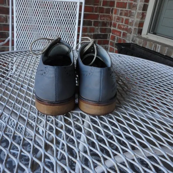 MELVIN &amp; HAMILTON Women's &quot;Ella 12&quot; Gray Leather Wing Tips Size 41 (9.5)