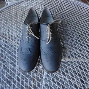 MELVIN &amp; HAMILTON Women's &quot;Ella 12&quot; Gray Leather Wing Tips Size 41 (9.5)