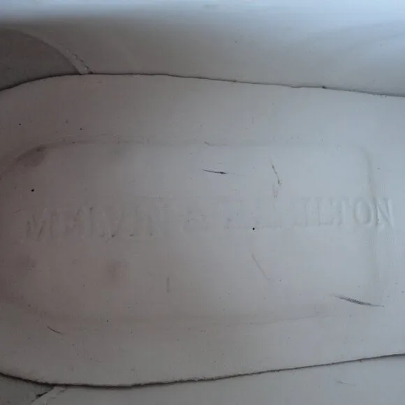 MELVIN &amp; HAMILTON Women's &quot;Ella 12&quot; Gray Leather Wing Tips Size 41 (9.5)