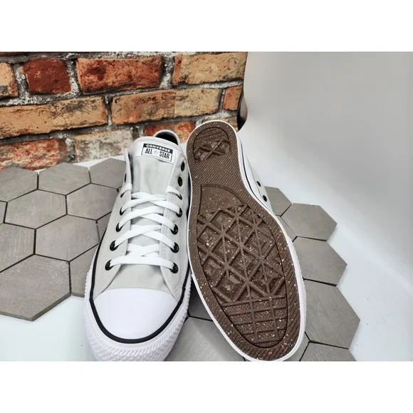 Men Size 13 - Converse Chuck Taylor All Star Low Light Grey Smoke Custom