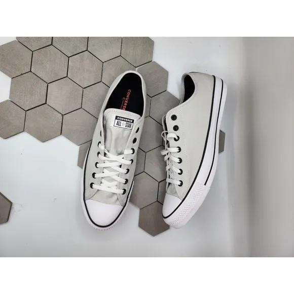 Men Size 13 - Converse Chuck Taylor All Star Low Light Grey Smoke Custom