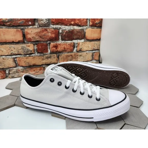 Men Size 13 - Converse Chuck Taylor All Star Low Light Grey Smoke Custom