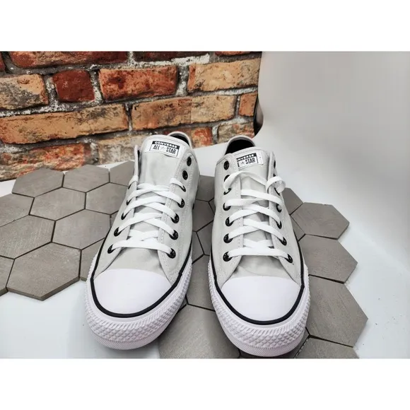 Men Size 13 - Converse Chuck Taylor All Star Low Light Grey Smoke Custom