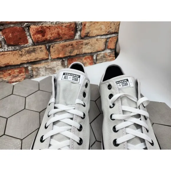 Men Size 13 - Converse Chuck Taylor All Star Low Light Grey Smoke Custom