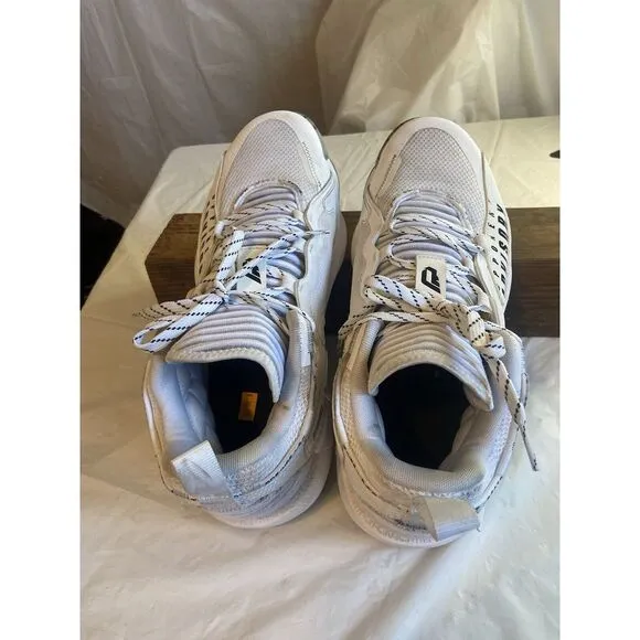 Men's Adidas Dame 7‎ Basketball White Hi-Top Opponent Advisory Shoes-Size 12