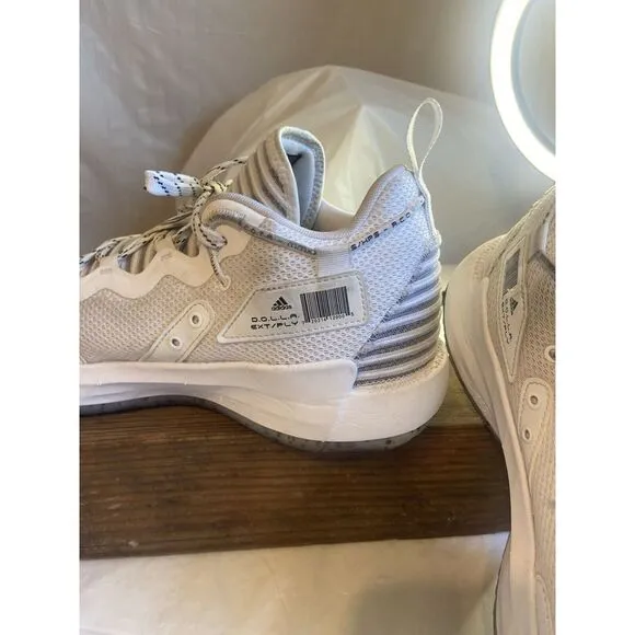 Men's Adidas Dame 7‎ Basketball White Hi-Top Opponent Advisory Shoes-Size 12