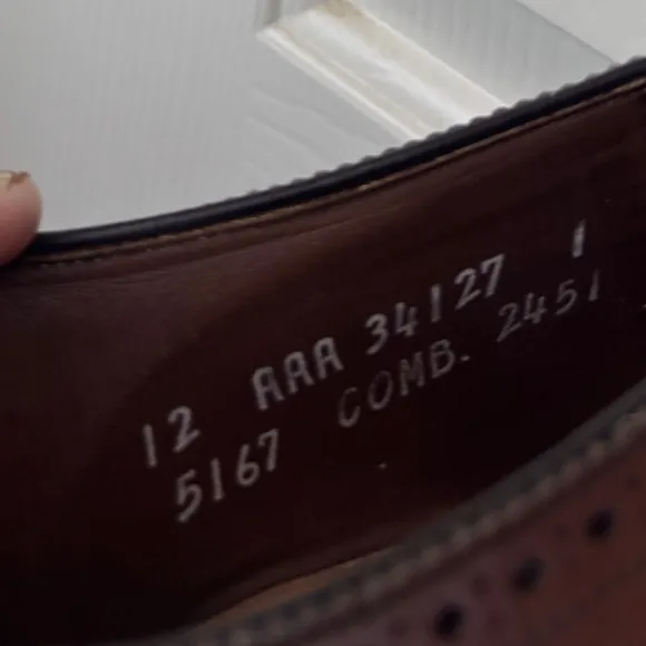 Men's Allen Edmonds Wingtip Shoes concord Model Size 12 aaa