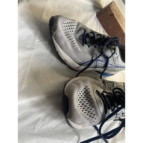 Men's Asics GT-1000 6 Running Shoes- Gray/Navy- Size‎ 9.5-Excellent Condition
