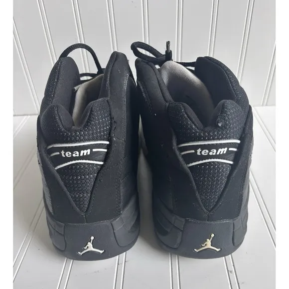 mens black white Nike Air Jordan Hardcourt basketball shoes hi top 12 M