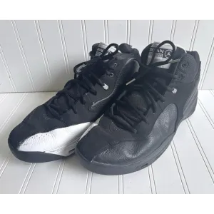mens black white Nike Air Jordan Hardcourt basketball shoes hi top 12 M