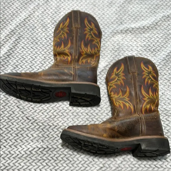 Men's Brown Western Square toe Justin Boots 7D
