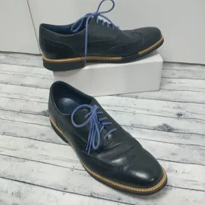 Men’s Cole Haan Oxfords Shoes Size 12M Black Leather Wingtip Great Jones .