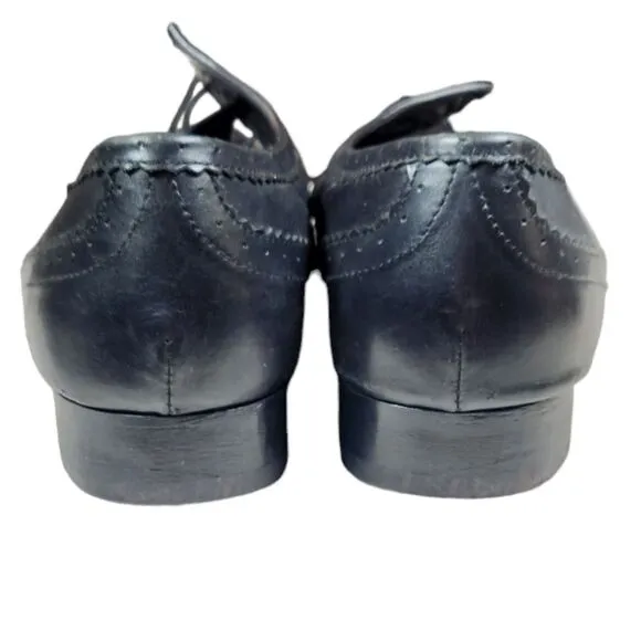 Men's Dress Shoes Black Leather Pointed Brogue Derbies Oxford Wing Tip UAE 45