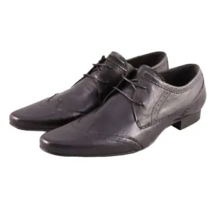 Men's Dress Shoes Black Leather Pointed Brogue Derbies Oxford Wing Tip UAE 45