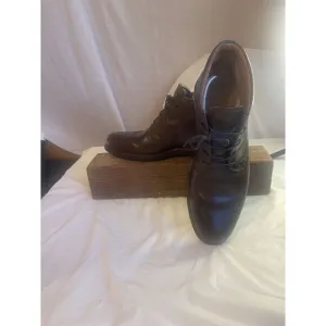 Men's Ecco City Tray Brown Leather Lace Up Ankle Boots- Size 12-Excellent‎ Cond.