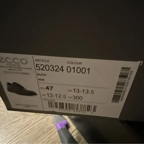 Men's ECCO S Lite Hybrid Black Comfortable Shoes Size 13-13.5
