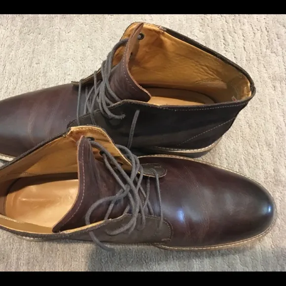 Men’s Ecco Tie Hi Top Brown Chukka Boot Sz 46
