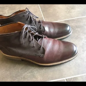 Men’s Ecco Tie Hi Top Brown Chukka Boot Sz 46