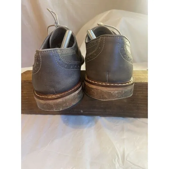 Men's‎ Giorgio Brutini  Leather Roan Wing Tip Oxfords in Gray-Size 10.5