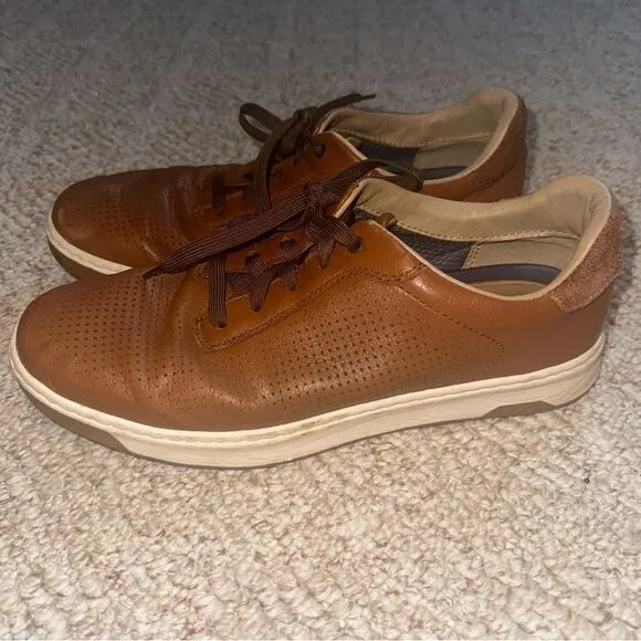 Men’s Johnston &amp; Murphy Tan Leather Shoes Sneakers size 10