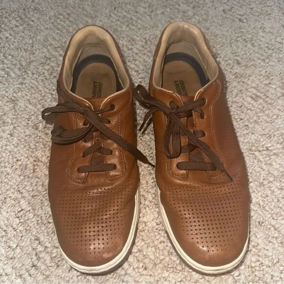 Men’s Johnston &amp; Murphy Tan Leather Shoes Sneakers size 10