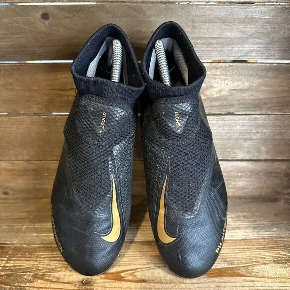 Mens Nike iD Phantom VSN Pro DF FG‎ Black Soccer Cleats Shoes Size 8 M GUC